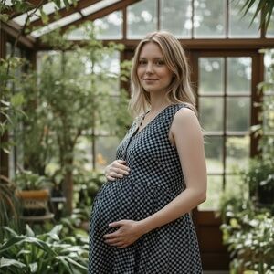 Motherhood Navy Floral Maternity Top